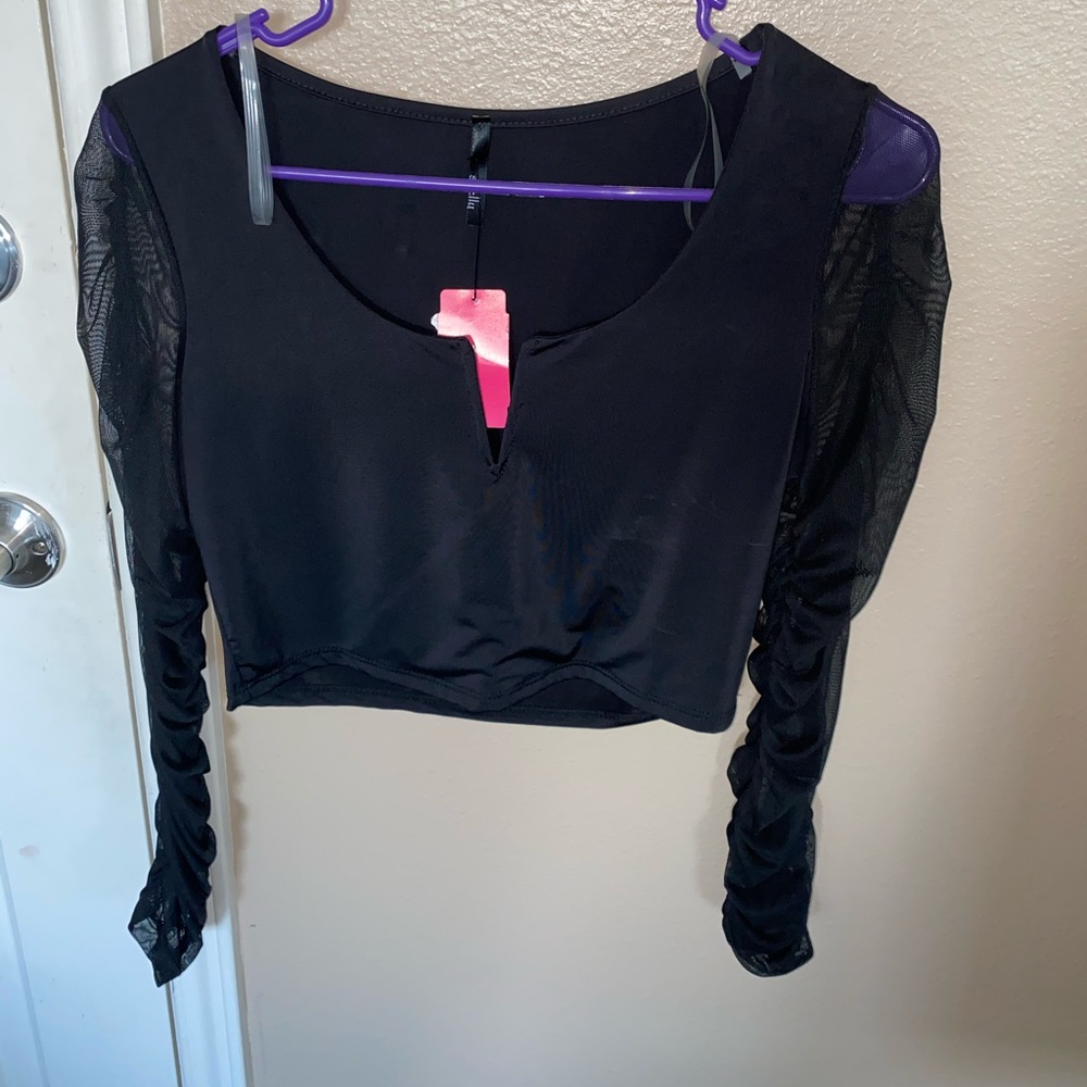 Cute black top!